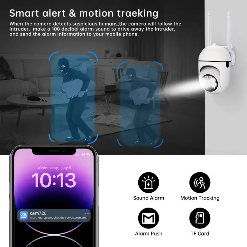 4pcs 1080P HD Security Camera, Color Night Vision HD Camera