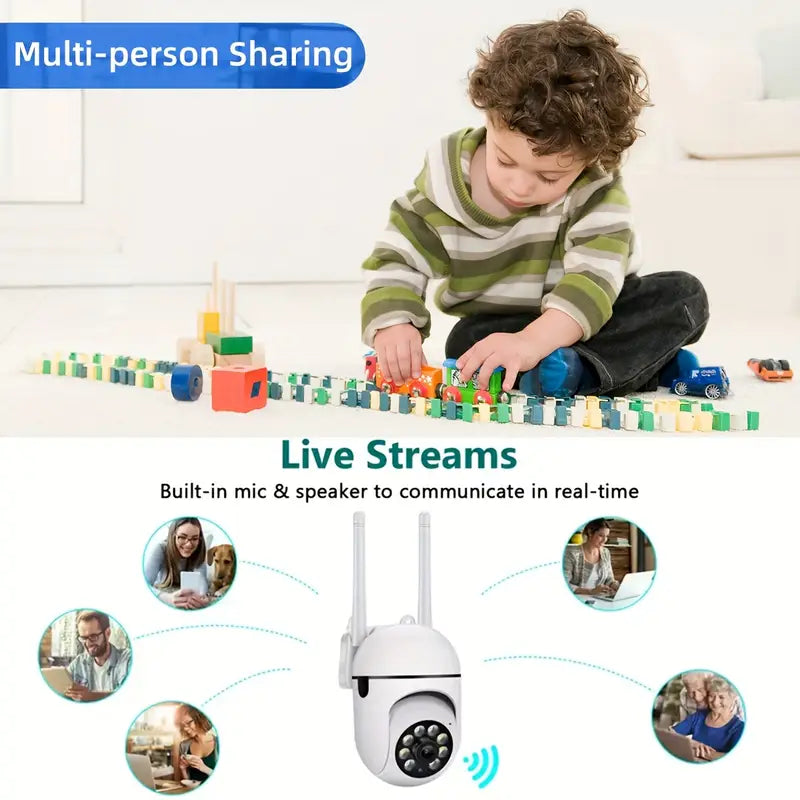 4pcs 1080P HD Security Camera, Color Night Vision HD Camera