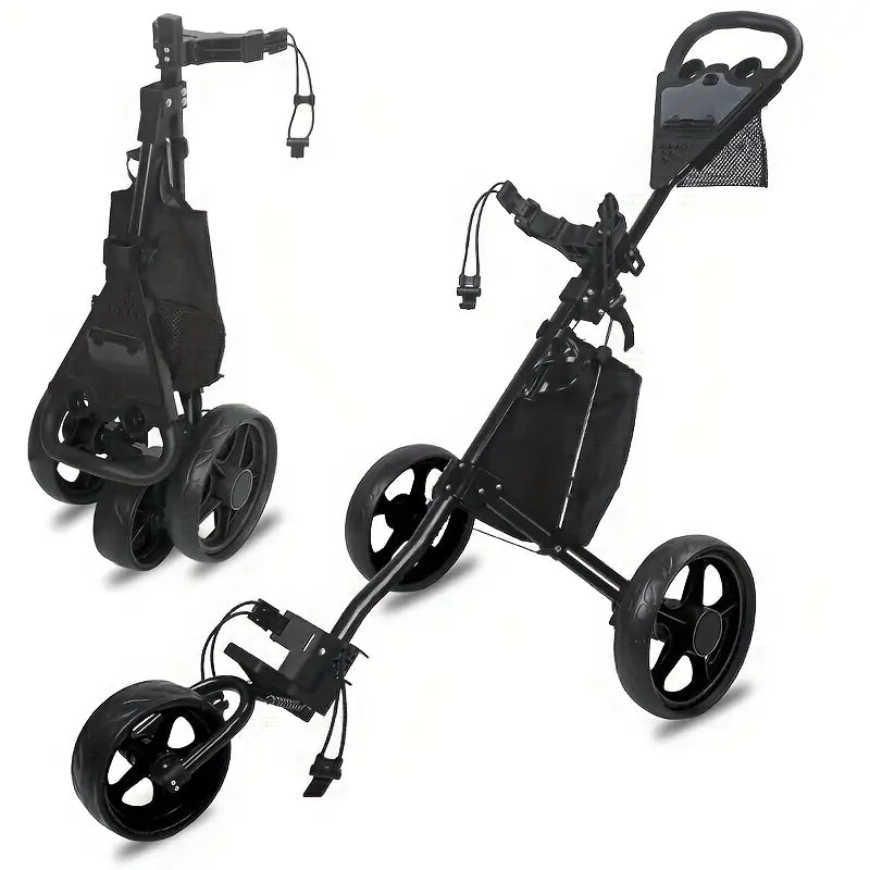 3 wheel Golf push cart with fold mechanism