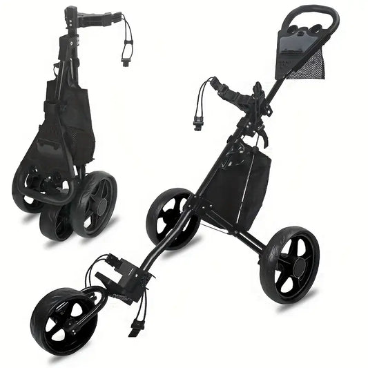 3 wheel Golf push cart with fold mechanism