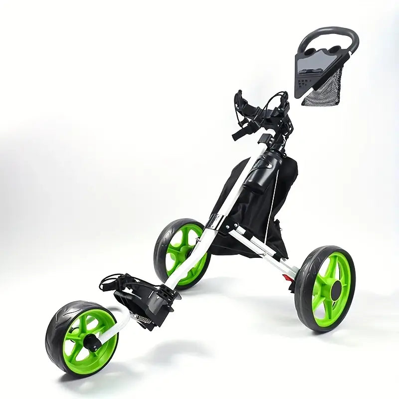 3 wheel Golf push cart with fold mechanism